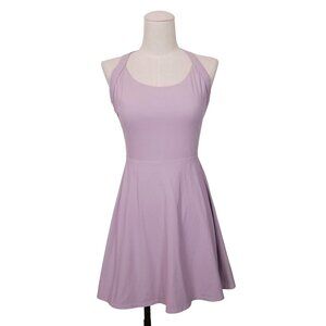 Halara Softlyzero Airy Backless Twisted Cool Touch Dance Dress Pink Purple Small